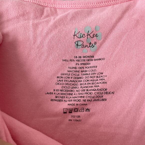 Kickee Pants Fluffle Sleep Bag with Dual Access Pink 18-36 M Soft Cozy Bamboo - Picture 4 of 5